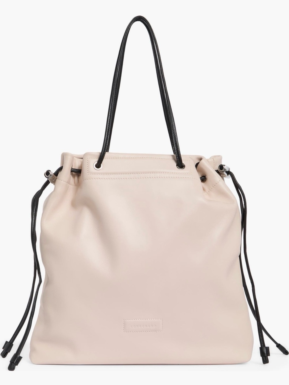 Longchamp La Roseau Leather Drawstring Tote